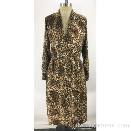nouvelle robe imprimée léopard pour femmes